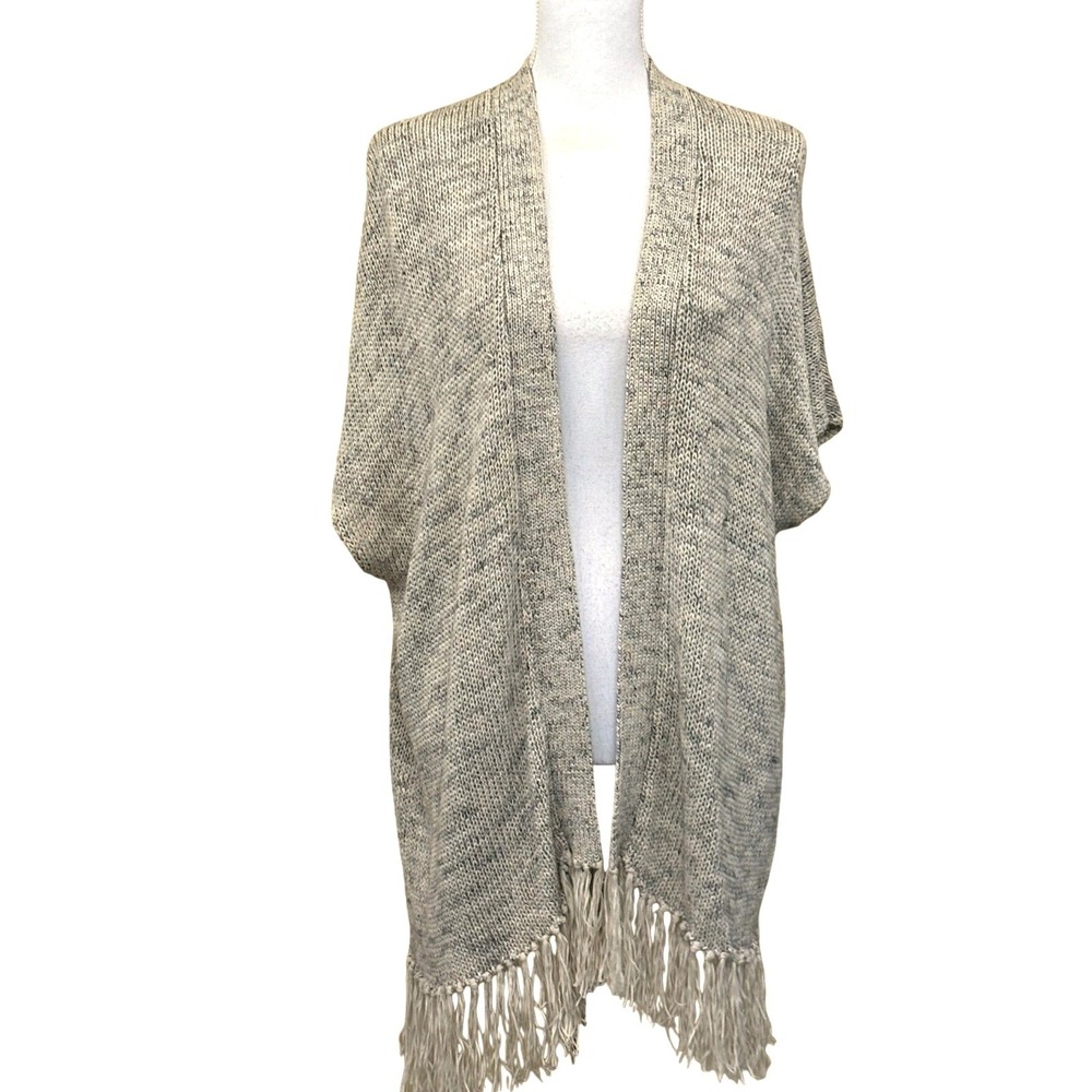 Joie Marled Knit Fringe Cardigan Linen/cotton Quiet Luxury Coastal Grandmother